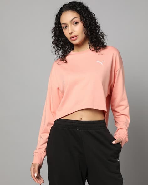 Puma Women Relaxed Fit Sweatshirt with Logo Embroidery