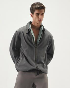 urbano fashion Men Relaxed Fit Washed Jacket-picture-29