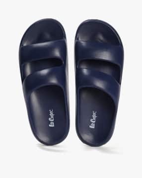 lee cooper Men Brand Print Double-Strap Slides-picture-19