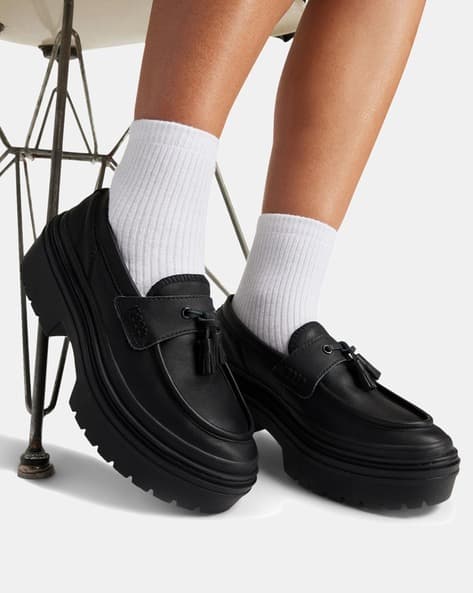 Women Chuck Taylor All Star Lugged Heel Loafer Platform Leather Low Top  Sneakers