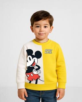 nauti nati Boys Mickey Mouse Print Regular Fit Sweatshirt-picture-43