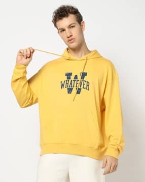 yousta Men Typographic Print Loose Fit Hoodie-picture-22