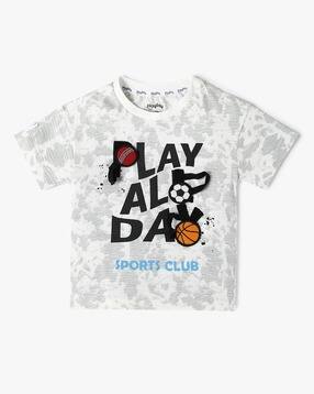 playday Boys Typographic Print Relaxed Fit T-Shirt-picture-32
