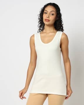 Women Scoop-Neck Thermal Top