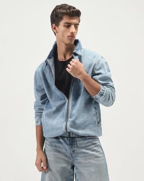 urbano fashion Men Relaxed Fit Washed Jacket-picture-40