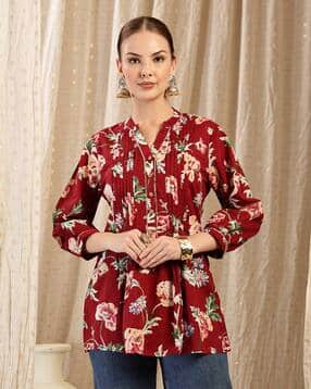 zelena Women Floral Print Relaxed Fit Nursing Top-picture-9