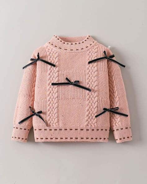 Buy Pink Sweaters Cardigans for Girls by HOPSCOTCH Online