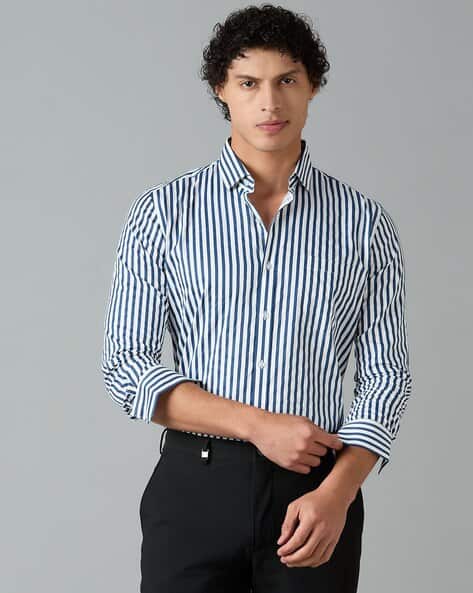 MARK & ALBERT Men Striped Slim Fit Shirt