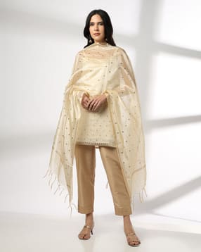 avaasa mix n' match Women Floral Print Dupatta with Tassels-picture-25