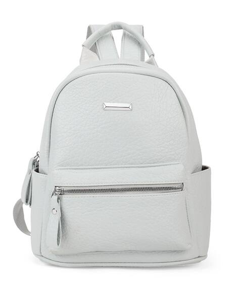 GLOBUS Women Textured Yoke Style Strap Medium Backpack