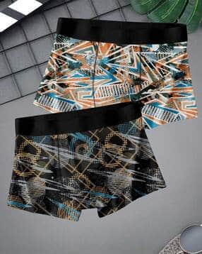 panicia Men Pack of 2 Trunks with Elasticated Waistband -picture-35