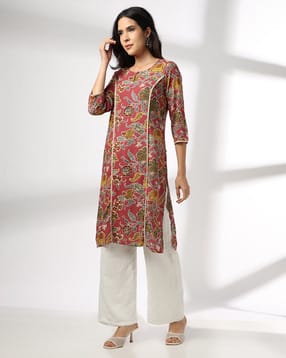 Women Floral Print Straight Kurta