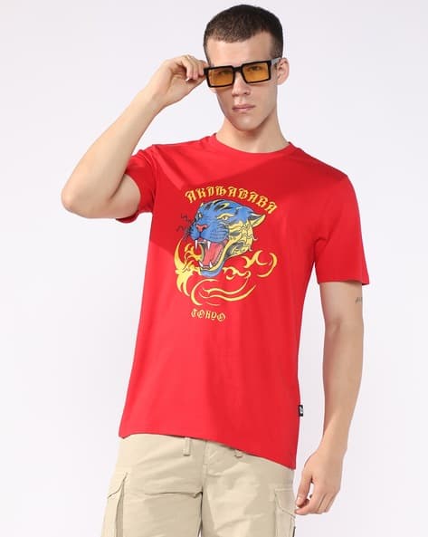 SUPERDRY Men Graphic Print Regular Fit Crew-Neck T-Shirt