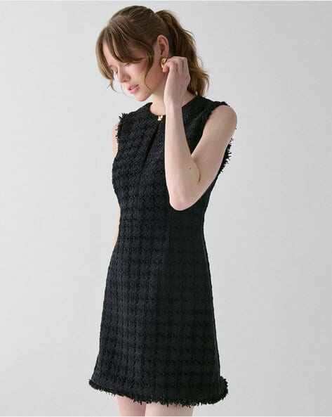 Buy KATE SPADE Plaza Tweed A-Line Dress | Black Color Women | AJIO LUXE Buy KATE SPADE Plaza Tweed A-Line Dress | Black Color Women | AJIO LUXE