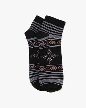 yousta Men Patterned-Knit Ankle-Length Socks-picture-49