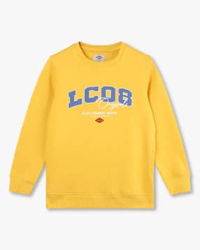 lee cooper Boys Typographic Print Regular Fit Sweatshirt-picture-24
