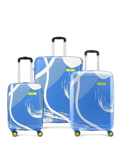 Skybags Unisex Splash Set of 3 Trolley Bag Hard Luggage with Combination Lock - SML