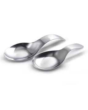 Set of 2 Stainless Steel Spoon Rest
