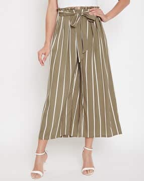leia Women Striped Relaxed Fit Pleated Palazoos-picture-33