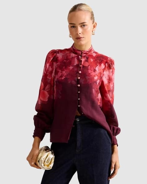 Forever New Women Fitted Floral Top