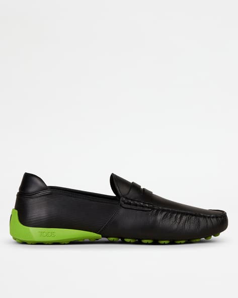 Buy Tod's Lamborghini Driver Shoes | Green Color Men | AJIO LUXE