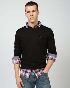 tommy hilfiger Chest Linear Slim Fit Crew-Neck T-Shirt-picture-35