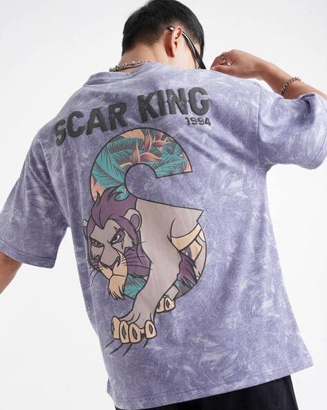 Highlander Men Graphic Print Oversized Crew-Neck T-Shirt