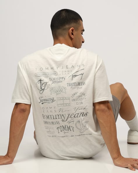 TOMMY HILFIGER TJM Archive Logo Print Relaxed Fit Crew-Neck T-Shirt
