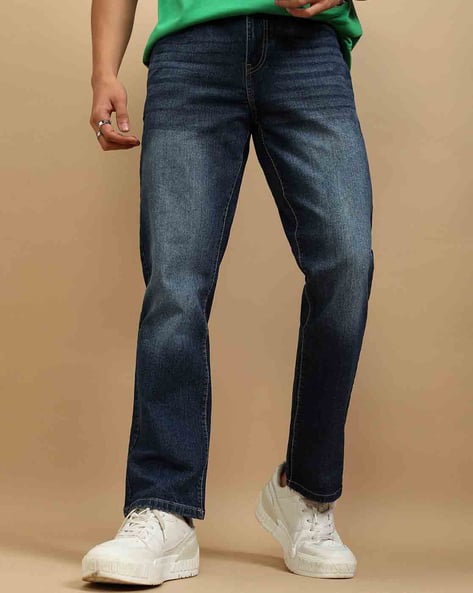 Highlander Men Mid-Wash Straight Fit Jeans