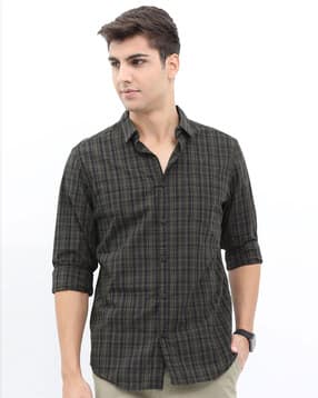 highlander Men Checked Slim Fit Shirt-picture-16
