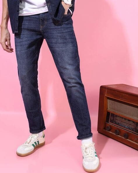 Highlander Men Mid-Wash Tapered Fit Jeans