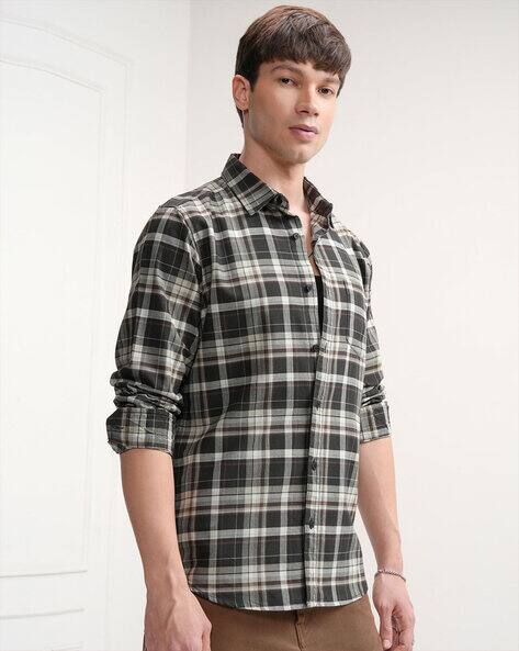 Highlander Men Oxford Checked Regular Fit Shirt