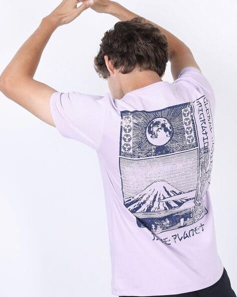 Highlander Men Graphic Print Slim Fit Round-Neck T-Shirt