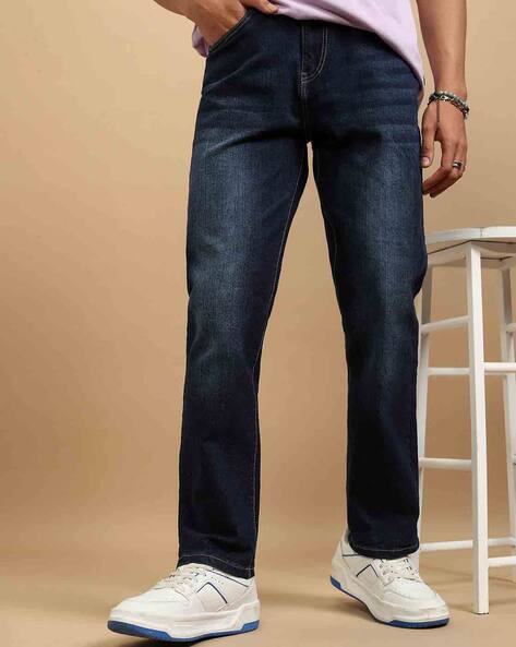 Men’s Straight Fit Jeans | Mid Rise | Stretchable | Designed for Comfort & Ease of Movement| Jeans for Man