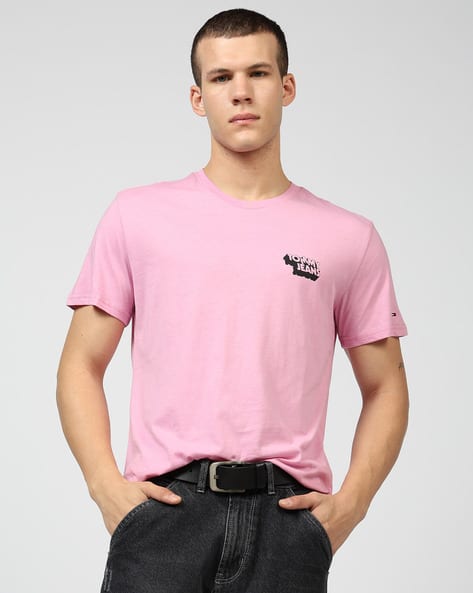 TOMMY HILFIGER Slim Fit Crew-Neck T-Shirt with Stack Logo Print