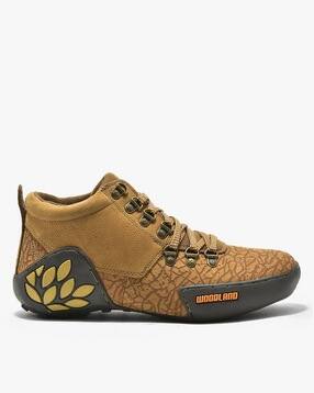 woodland Men Patterned Mid-Top Lace-Up Shoes-picture-53