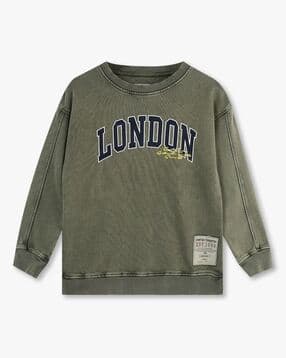lee cooper Boys Typographic Print Oversized Sweatshirt-picture-28