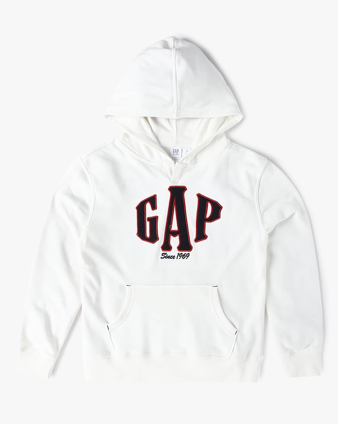 Buy Gap Kids Boys Brand Print Relaxed Fit Hoodie Online | Ajio.com