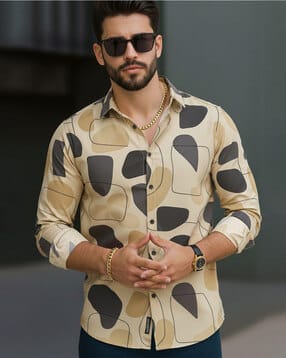 force Men Geometric Print Regular Fit Shirt-picture-24