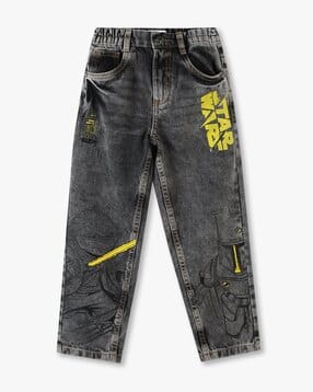 Boys Star Wars Print Regular Fit Jeans