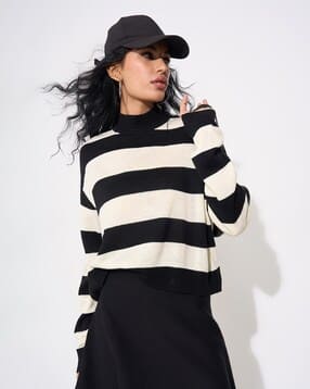 sf jeans by pantaloons Women Stripes Regular Cardigan-picture-13