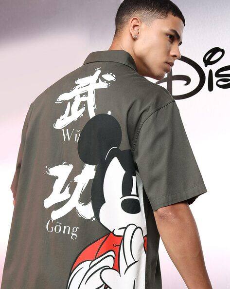 Highlander Men Dusty Mickey Print Oversized Shirt