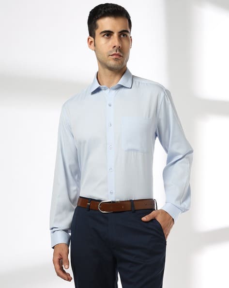 Men Patterned Regular Fit Shirt with Patch Pocket