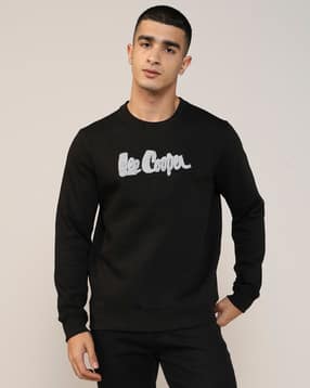 Men Brand Embroidered Regular Fit Sweatshirt