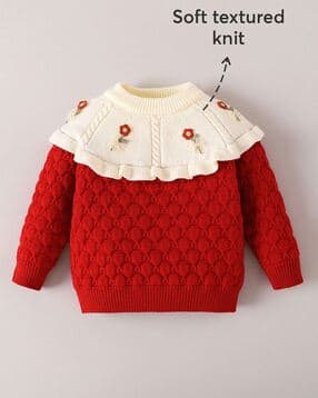 Girls Textured Pullover
