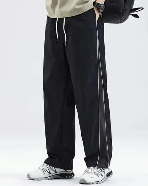 Men Mid Rise Fixed Waist Track Pants