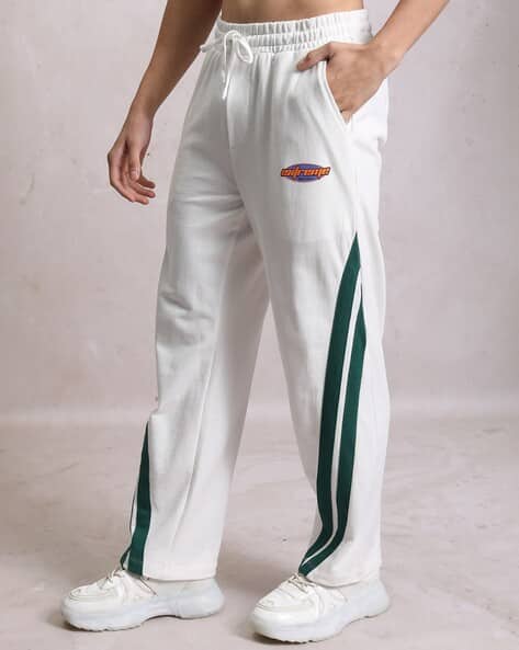 Highlander Men Graphic Track Pants (White)