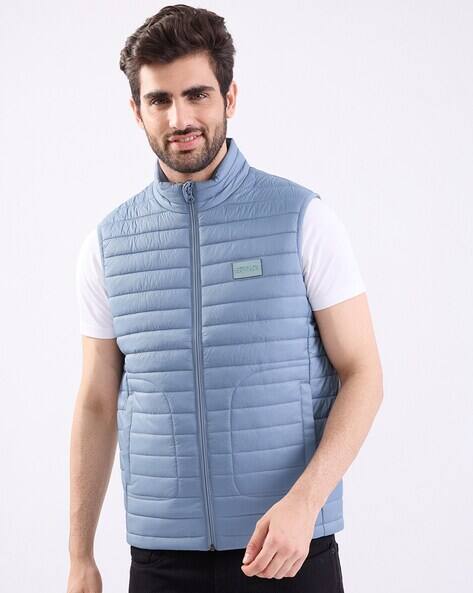 Men Relaxed Fit Zip Front Jacket