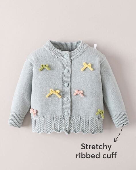 Buy Blue Sweaters Cardigans for Girls by HOPSCOTCH Online