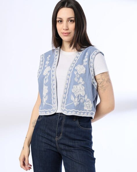 Women Embroidered Relaxed Fit Top